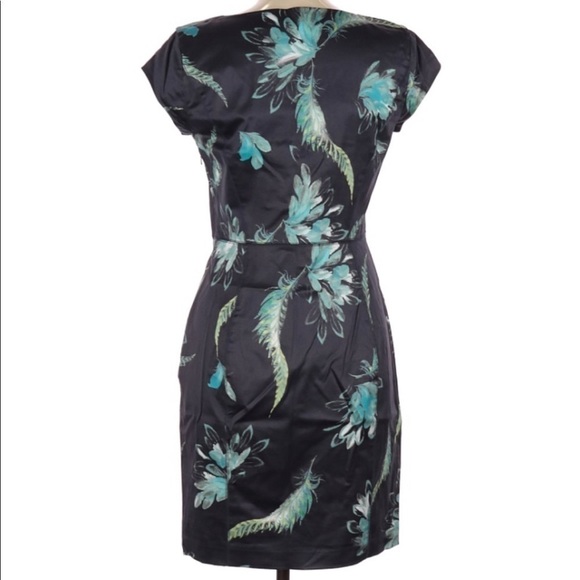 Marchesa Voyage Feather Print Dress Style 31P4713P - Picture 3 of 13